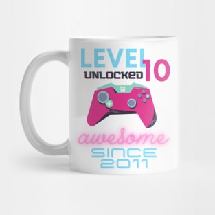 Level 10 Unlocked Awesome 2011 Video Gamer Mug